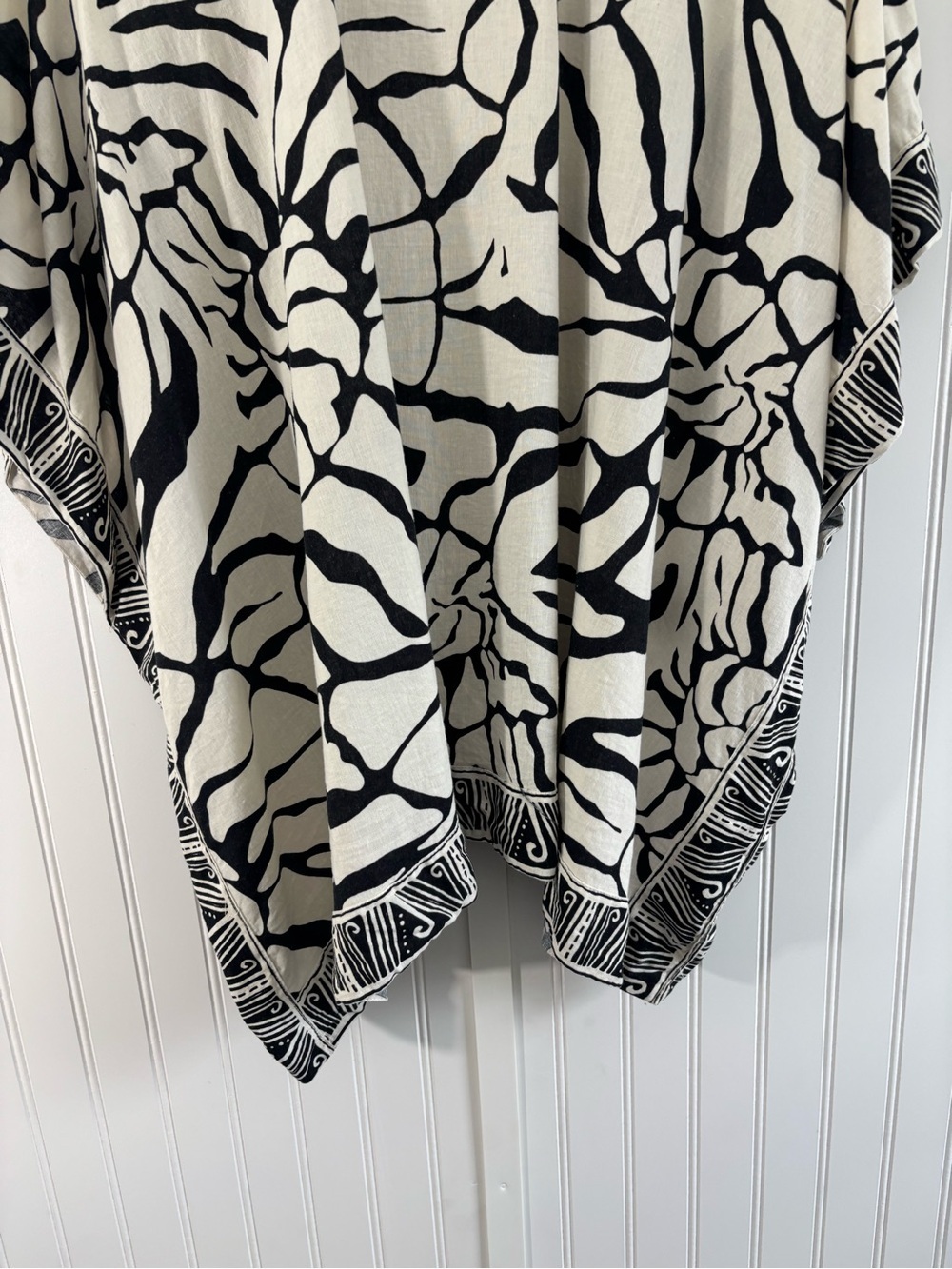 Rachel Zoe Linen Blend Abstract Kimono Cardigan Cover Up S Tropical Neutral - Picture 6 of 9